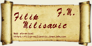 Filip Milisavić vizit kartica